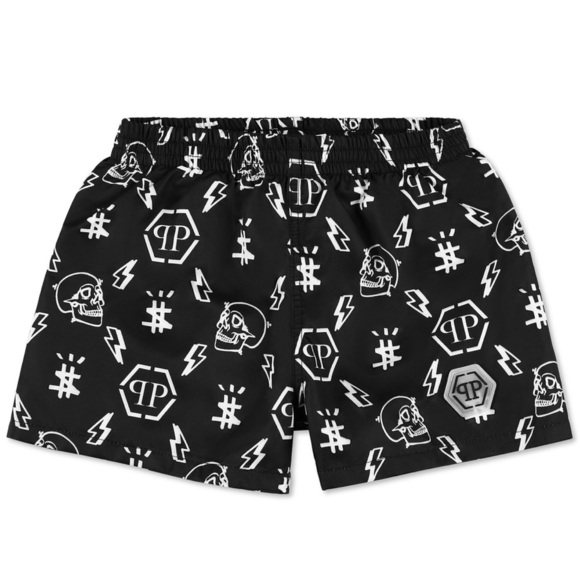 PHILIPP PLEIN JUNIOR Boys' Patterned Swim Shorts Size: 10-11 - Picture 1 of 9